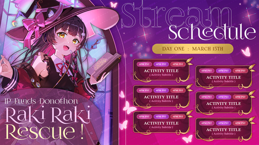 Raki Kazuki Donothon Stream Schedule Graphic