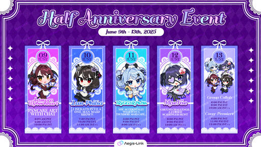 AegisLink Half Anniversary Event Graphic AegisLink Half Anniversary Event Graphic