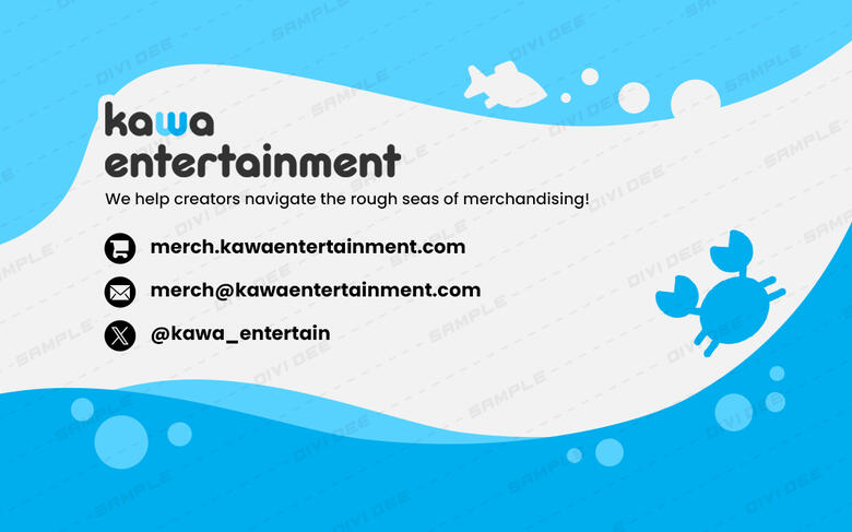 Kawa Entertainment Business Card Design Side 2