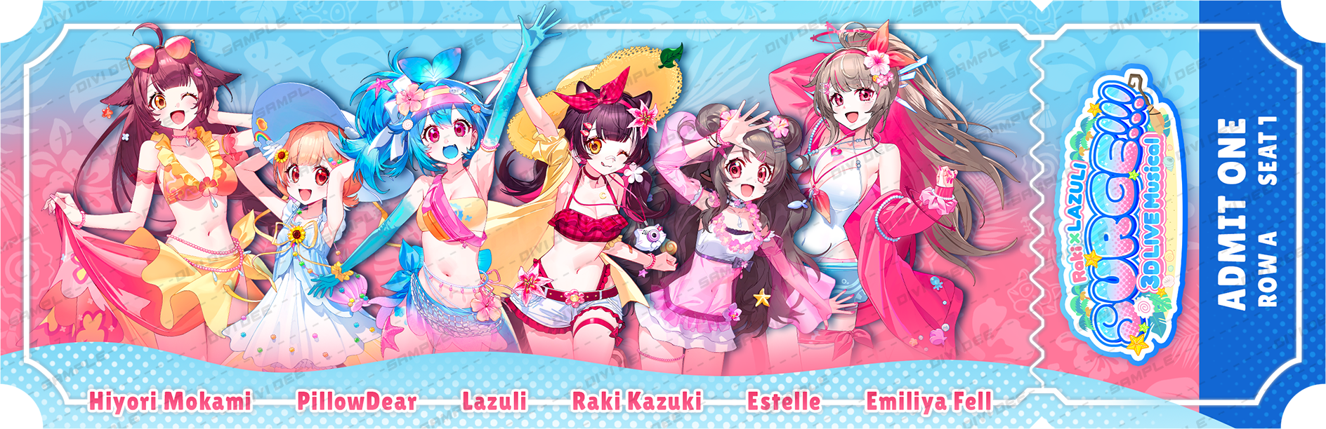 SURGE!!! 3D Live Musical Souvenir Ticket Design