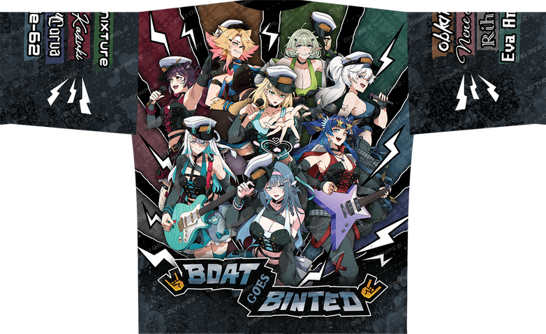 Boat Goes Binted Happi Coat Design Side 1 Boat Goes Binted Happi Coat Design Side 1